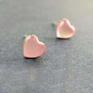 Cute Heart Shape Rhinestone Silver Earring..