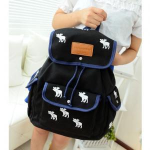 Cute Leisure White Deer Mixing Color Canvas..