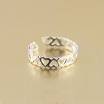 Super Cute Hollow Heart-shaped Tail Ring Sterling..