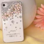 Skin Flowers Crystal Iphone 4/4scases