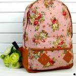 Fashion Vintage Cute Flower Schoolbag Campus Bag..