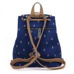 Stylish Dark Blue Floral Backpack