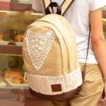 Fashion Backpack With Crochet