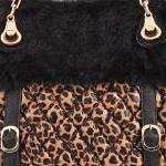 Style Leopard Diamond Tassel Shoulder Bag Handbags