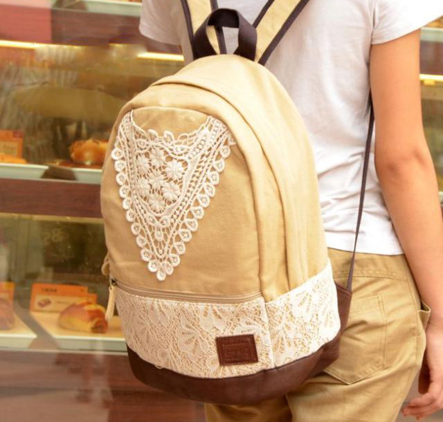 Fashion Backpack With Crochet